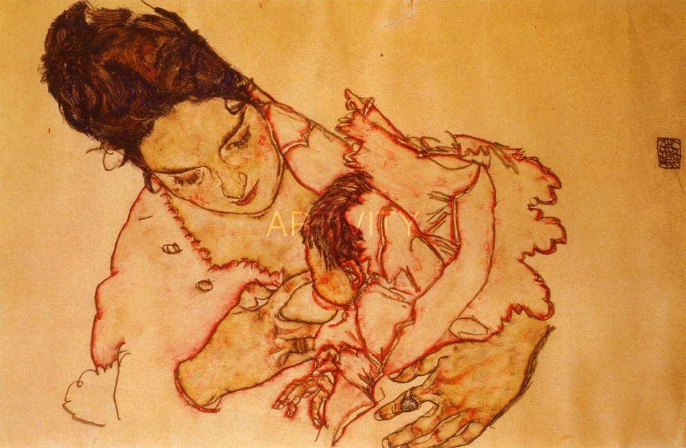 Egon Schiele, Nursing mother, 1917