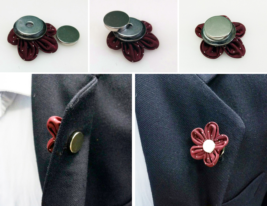 Spilla da giacca a fiore: è sbocciata la seta - Cravatte Italiane