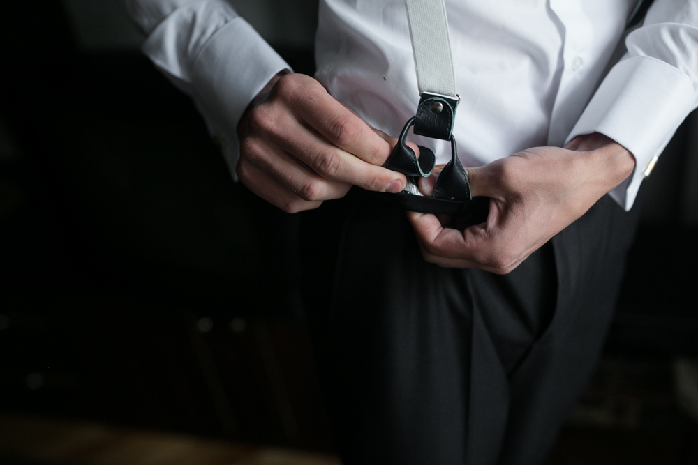 elegant braces groom