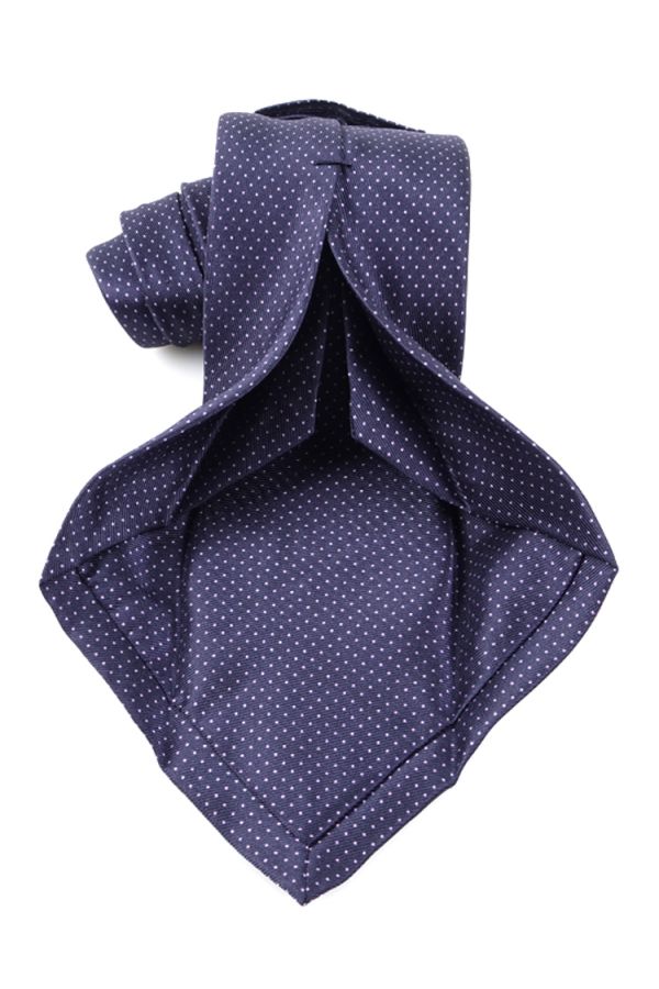 Cravatta sette pieghe a pois