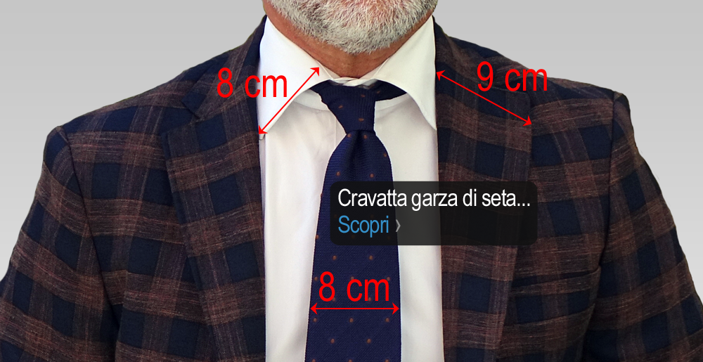 Proporzioni e dimensioni ideali fra cravatta camicia e giacca