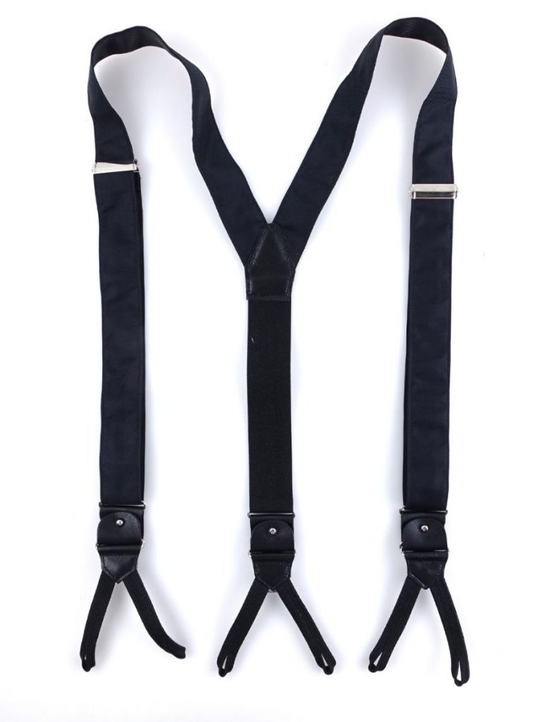 black silk tuxedo suspenders