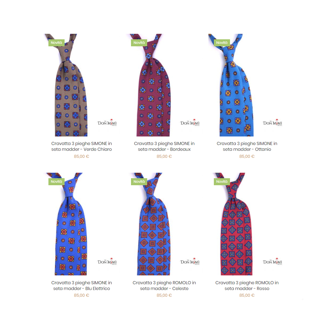 le cravatte in seta madder sullo store online dmties.it