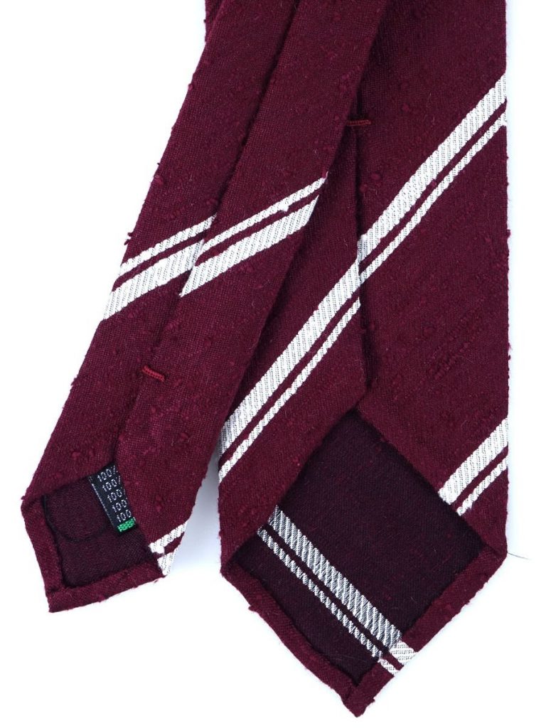 cravatta seta shantung bordeaux regimental