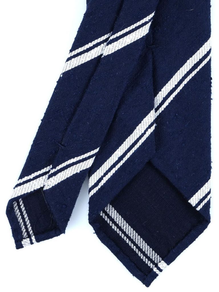 cravatta seta shantung blu regimental