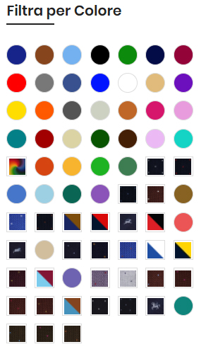 screenshot del filtro colore disponibile su dmties.it